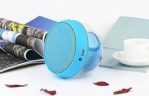 Smileto Multifunctional LED 3D Wireless Bluetooth Round Speaker With Plug-in Card, Waterproof, BASS, Call Function... N5