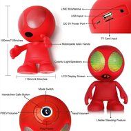 Alien Portable Wireless Bluetooth Speaker w/Stereo &amp; Clear Bass Subwoofer N10