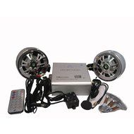 Shark Shkamp5800bt6160 Chrome 600 Watt Bluetooth Motorcycle Marine Audio System w/ 3.5 Speakers + Wired / Wireless...
