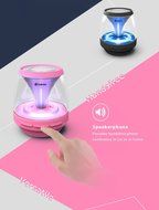 Bluetooth Speakers, Eachine Vivid Jar Portable Bluetooth Speaker with Lights, FM Radio, Compatible with iPhone... N11