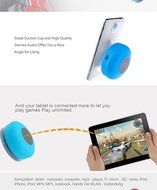 IPx4 Grade Waterproof Wireless Bluetooth Speaker, 2016 upgrade Bluetooth 4.1 Stereo Speaker With Sucker Mount... N6