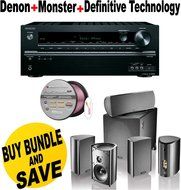 Onkyo TX-NR545 7.2-Channel Network A/V Receiver + Definitive Technology ProCinema 600 5.1 Speaker System + Monster...
