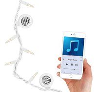 Innovative Technology BRT-200-WG Bright Tunes Decorative String Light with Bluetooth Speakers, White, 26-Feet