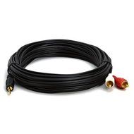 Cmple - 3.5mm Stereo Male to 2RCA Male Y-Cable (25 Feet)