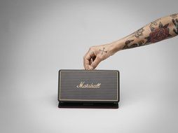 Marshall Stockwell Portable Bluetooth Speaker, Black (4091451) N2
