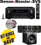 Denon AVRX2200W 7.2 Channel Full 4K Ultra HD A/V Receiver with Bluetooth and Wi-Fi + SVS Prime Satellite Speakers...
