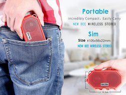 Waterproof Bluetooth Speaker, New Bee Wireless Mini Portable Stereo Bluetooth Speakers with CRS 4.0 for Camping... N8