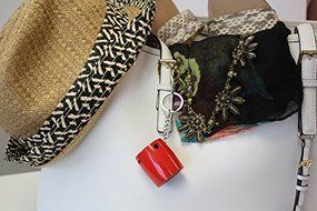 MixBin Portable Bluetooth Speaker with Keychain &amp; Phone Loudspeaker (Red) N4