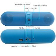 Wireless Bluetooth Speakers, Portable Stereo Bluetooth Speakers with HD Audio and Surround Sound, Outdoor Pill... N16