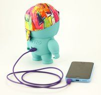 Imixid Audiobots 7.0 Bluetooth Powered Speakerbot (Teal) N3