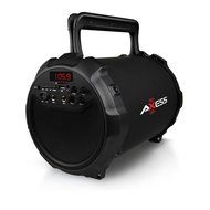 Axess SPBT1036-BK Rechargeable Speaker w/Bluetooth/FM/USB/SD/AUX-In/Wireless Mic