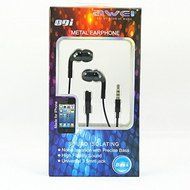 Awei ES-Q9i In-Ear Earbud Noise Isolating Earphone With Mic For iPhone Color Black N2