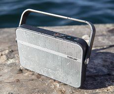 Turcom AcoustoShock Move Portable Bluetooth Speaker Dual Speakers 10 Watt Power, Water-Resistant (10 Watt), Built... N6