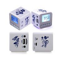 iwish TT032A Portable Mini Digital Speaker USB Flash Drive Micro SD/TF Card Music MP3 Player FM Radio Blue and...