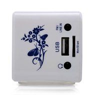 iwish TT032A Portable Mini Digital Speaker USB Flash Drive Micro SD/TF Card Music MP3 Player FM Radio Blue and... N2