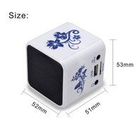 iwish TT032A Portable Mini Digital Speaker USB Flash Drive Micro SD/TF Card Music MP3 Player FM Radio Blue and... N8