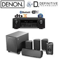Denon AVR-S720W 7.2 4K HD AV Receiver + Definitive ProCinema 600 System in Black