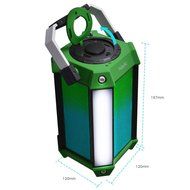 HAVIT HV-SK159BT LED Wired/Wireless Bluetooth Speaker with Power Bank, TF Card and FM Radio (Black+Green) N9