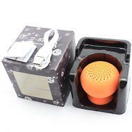 Mushroom Mini Bluetooth Speaker Wireless Waterproof Silicon Suction (Orange) N2