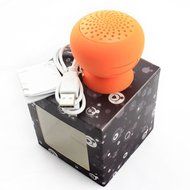 Mushroom Mini Bluetooth Speaker Wireless Waterproof Silicon Suction (Orange) N3