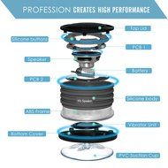 MoKo Bluetooth Speaker, Shower Bluetooth 4.0 Wireless Speaker, Waterproof &amp; Shockproof, with Multiple Color LED... N9