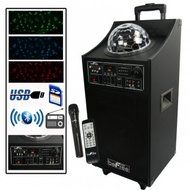 beFree Sound Projection Party Light Dome 10 Inch Subwoofer Bluetooth Portable Party Speaker with USB/ SD Input...