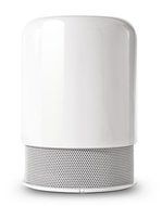 White Hiddenradio Portable Bluetooth Speaker and FM Radio