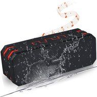 [New Version] AIRWALKS Portable Wireless Bluetooth Speaker IP67 with 10-Hour Playtime, Built-in Mic, Carabiner...
