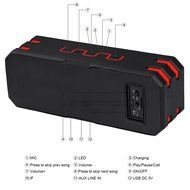 [New Version] AIRWALKS Portable Wireless Bluetooth Speaker IP67 with 10-Hour Playtime, Built-in Mic, Carabiner... N3