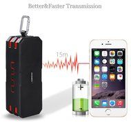 [New Version] AIRWALKS Portable Wireless Bluetooth Speaker IP67 with 10-Hour Playtime, Built-in Mic, Carabiner... N6