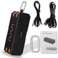 [New Version] AIRWALKS Portable Wireless Bluetooth Speaker IP67 with 10-Hour Playtime, Built-in Mic, Carabiner... N18