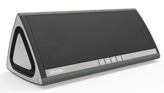 Uniox Portable Wireless Speaker Hi-Fi Enhance Bass Powerful 10W (5Wx2) Digital Tube Display (Gray)