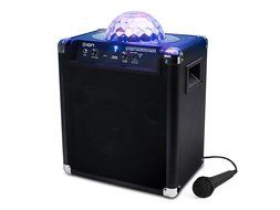 ION Audio Block Party Live | Portable Bluetooth Speaker System with Party Lights and Wheels &amp; Handle for Transport... N10