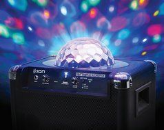 ION Audio Block Party Live | Portable Bluetooth Speaker System with Party Lights and Wheels &amp; Handle for Transport... N15
