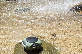 Portable Bluetooth Speaker Lil' Snapper (Green) - Best in Class Sound - Rugged for Outdoor Use - Satisfaction... N4