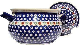 Polish Pottery Soup Tureen with Ladle 1004/1367-41 N2
