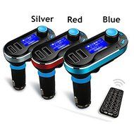 Handsfree Car Kit Wireless Radio Audio FM Transmitter MP3 Player Color Red N4