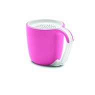 GEAR4 Espresso Small Coffee Cup Style Bluetooth Speaker with Carabineer Handle Clip (Pastel Pink) N4