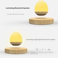 Warm White LED Bulb Portable Levitating Bluetooth Speaker,Floating Maglev Speaker N3