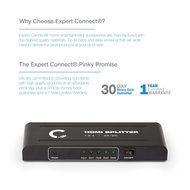 Expert Connect | 1x4 HDMI Splitter | 4 Port | 1 in - 4 out | Full HD/3D | 1080P | HDMI 1.3 | HDTV | PS4 / PS3... N35