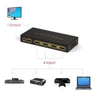 Expert Connect | 1x4 HDMI Splitter | 4 Port | 1 in - 4 out | Full HD/3D | 1080P | HDMI 1.3 | HDTV | PS4 / PS3... N39