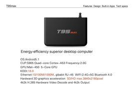 Epteam Android tv box 32GB ROM 2GB RAM T95 Max Amlogic S905 Quad-Core cortex-A53 Android 5.1 Kodi 16.0 2.4G/5G... N6