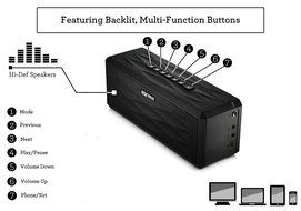 SHARKK Boombox Wireless Bluetooth Speaker with 18 Hour Playtime Battery Life and Award Winning Top Rated High-Def... N13