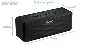 SHARKK Boombox Wireless Bluetooth Speaker with 18 Hour Playtime Battery Life and Award Winning Top Rated High-Def... N14