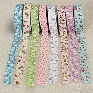 Bargain World Floral Fabric Tape Washi Masking Tape Decorative Tape DIY Tape Stickers N2