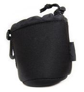 DURAGADGET Jet Black Small-Sized Protective Pouch in Neoprene for BLKBOX POP360 Bluetooth Speaker N4