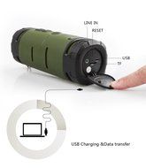 See Me Here - BV350 Sports Outdoor Portable Bluetooth Speakers - With 6W Driver Hook Included (Green) N3