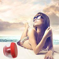 Smileto Multifunctional LED 3D Wireless Bluetooth Round Speaker With Plug-in Card, Waterproof, BASS, Call Function... N15