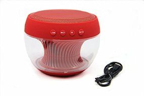 Smileto Multifunctional LED 3D Wireless Bluetooth Round Speaker With Plug-in Card, Waterproof, BASS, Call Function... N16