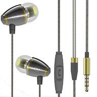 WRZ-M2 Bass Metal Earphone With Mic In-ear Wire-control Headphone For iPhone Samsung Xiaomi Color Rose N3